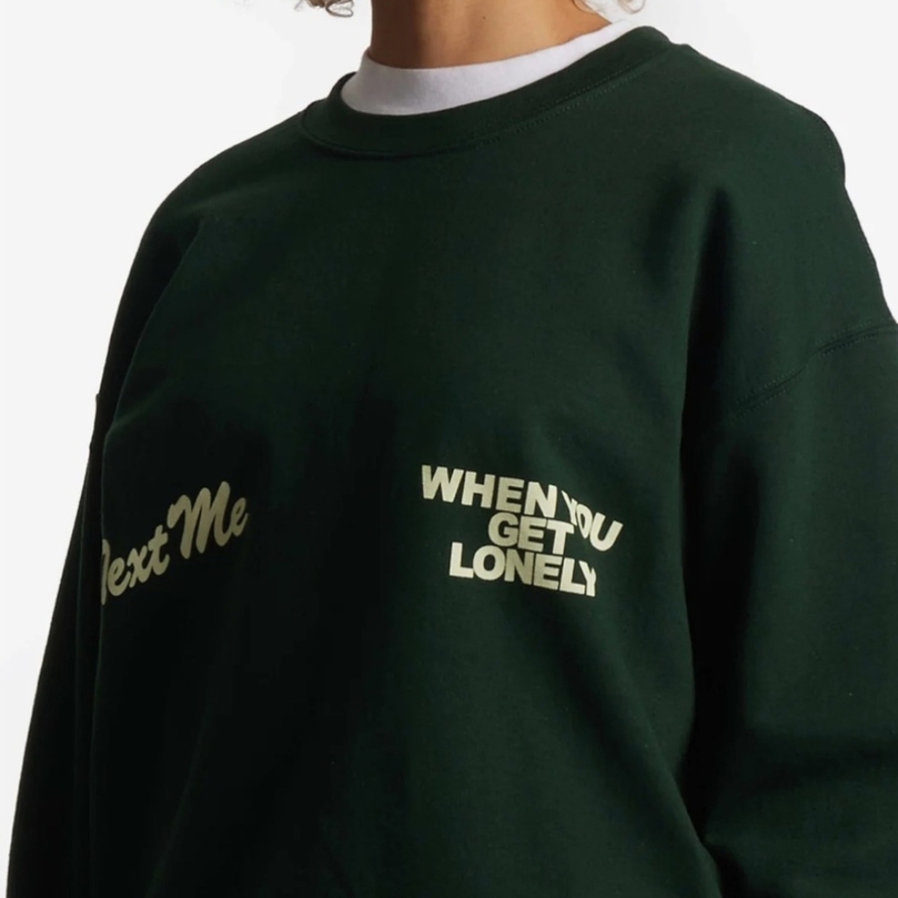 Lonely Ghost Text Me When You Get Lonely Men's Crewneck Sweatshirt size XXL